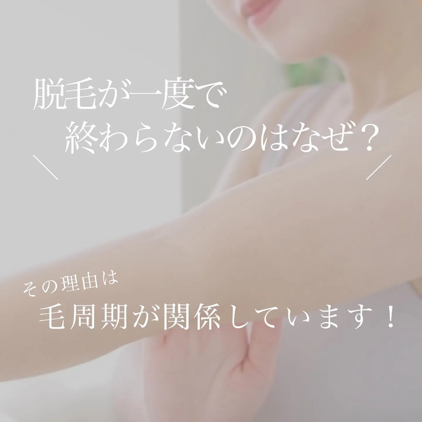 ＼　脱毛って1度で終わらないのはなぜ？　／