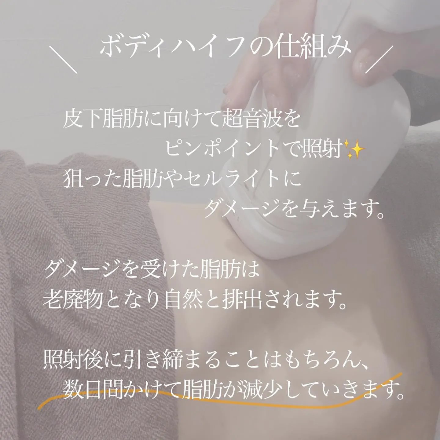 ＼　リバウンドしない！ボディハイフで集中ダイエット　／