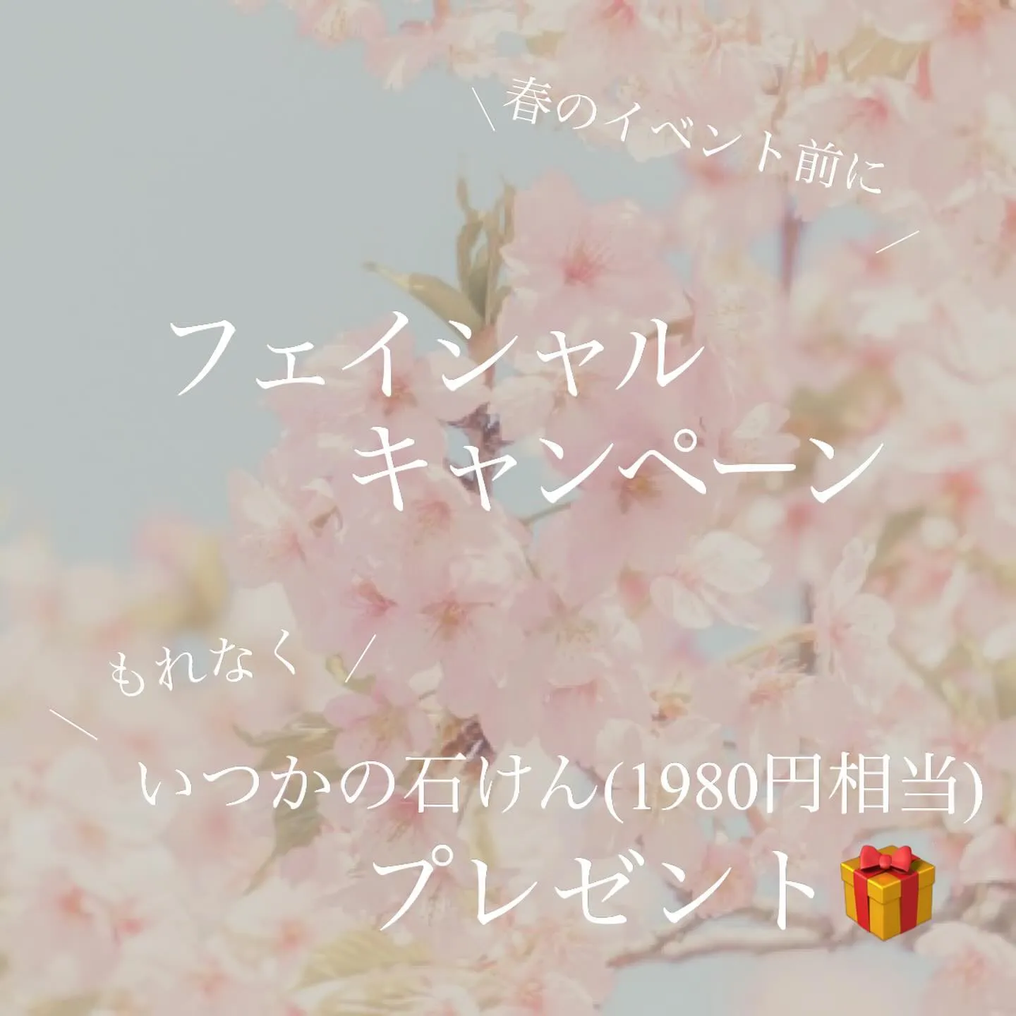 ＼　春のイベント前に🌸フェイシャルキャンペーン　／ 